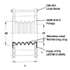 PTFE expansion joint  | 5 waves